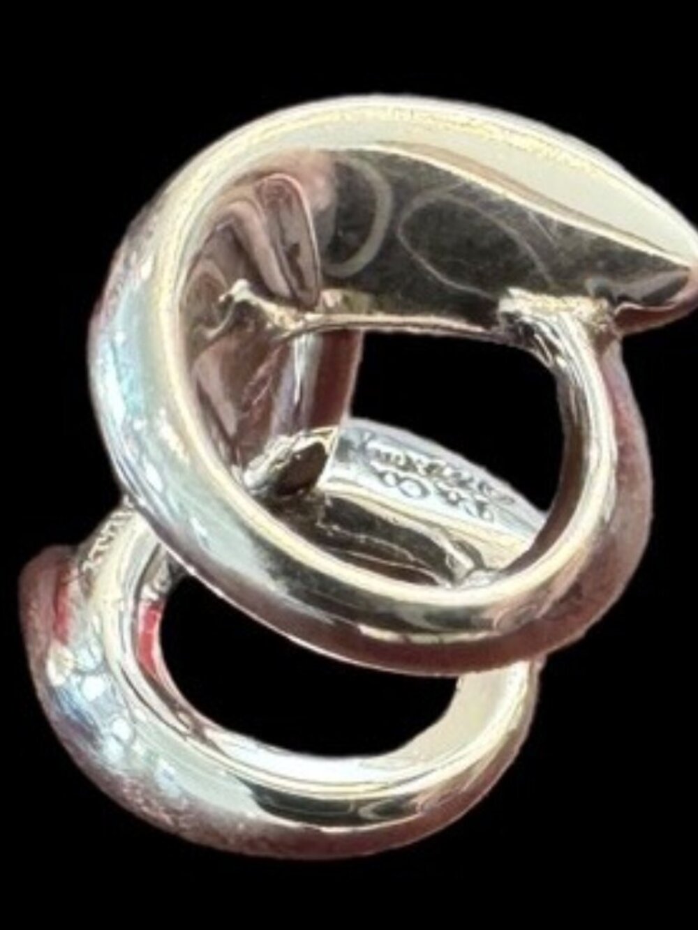 Frank Gehry for Tiffany & Co. Sterling 'Morph' Fish Circle Cufflinks 925